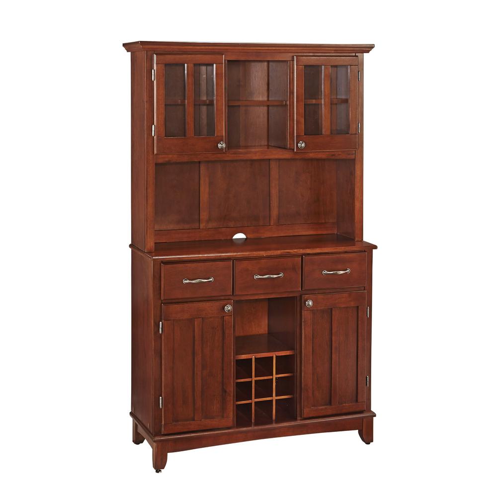 Home Styles Cherry Buffet with Hutch5100007272 The Home Depot