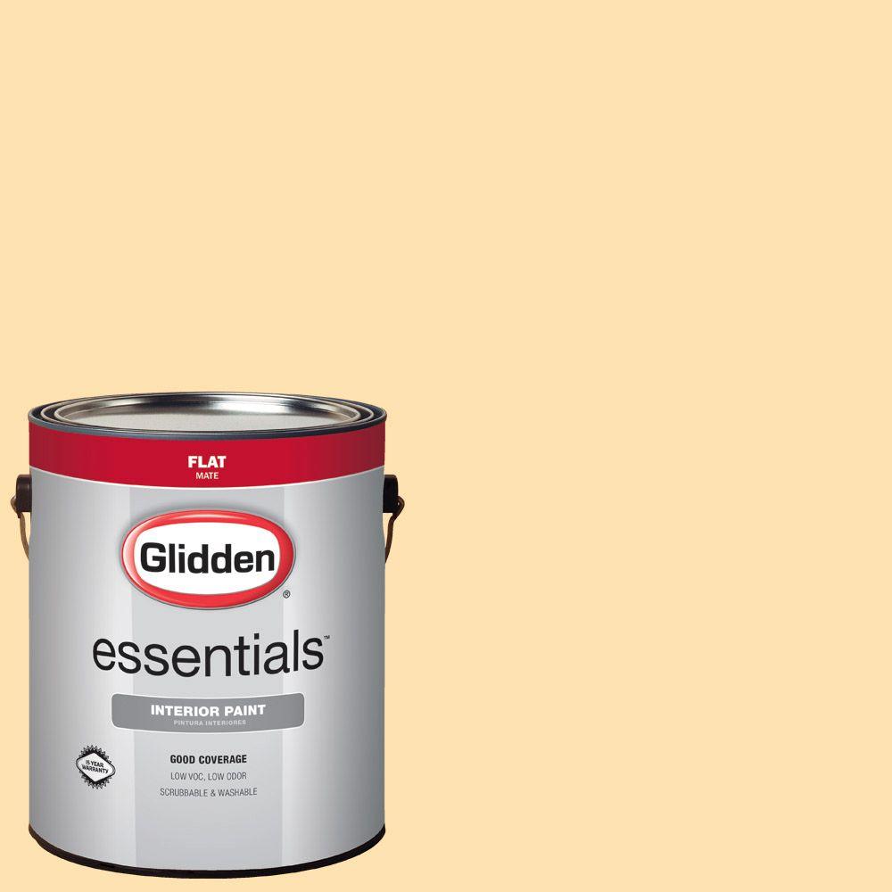 Glidden Essentials 1 gal. #HDGY03 Frosted Lemon Flat Interior Paint