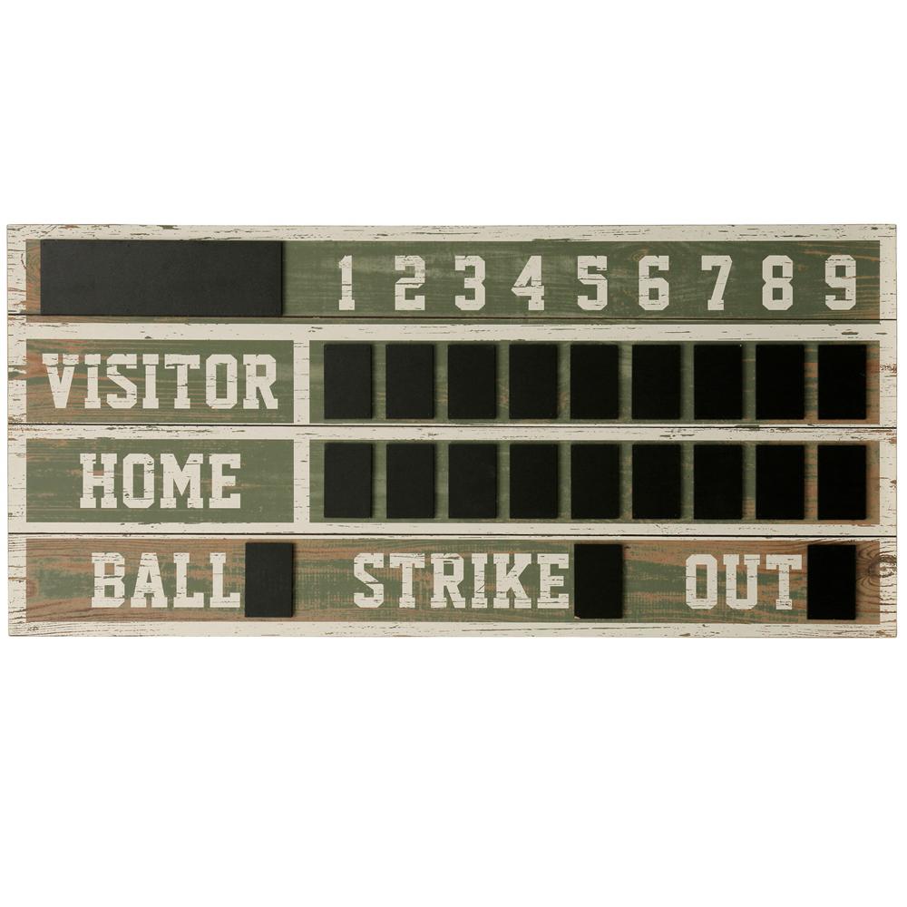 Stylecraft Wooden Chalkboard Baseball Scoreboard Wall Decor Wi52445ds