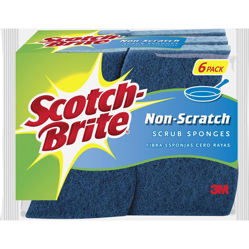 2 Pack - 6 Count Scotch-Brite Non-Scratch Scrub Sponge,