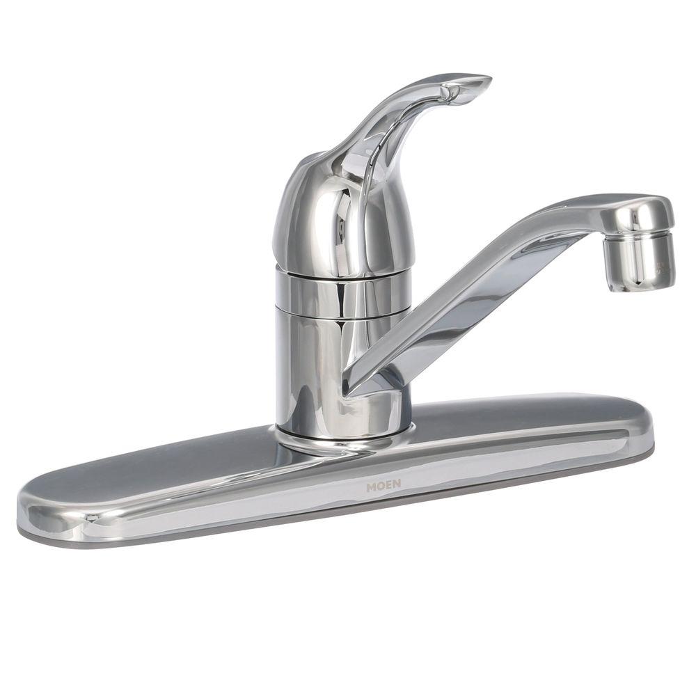 MOEN Adler Single Handle Low Arc Standard Kitchen Faucet In Chrome