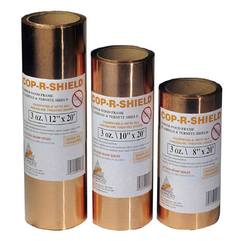 8 In X 20 Ft Copper Flashing 16 Rolls Crspc308 The Home Depot 3734