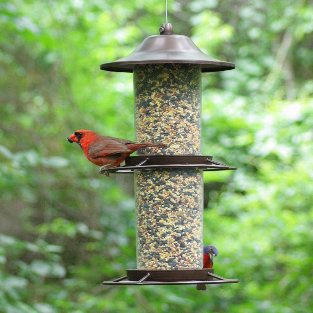Perky Pet Brown Panorama Hanging Bird Feeder 4 5 Lb Capacity