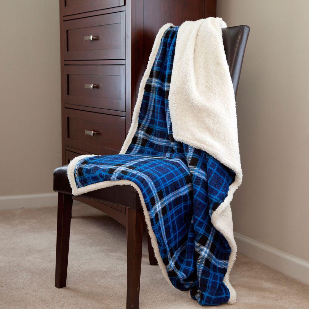 lavish home blue fleece