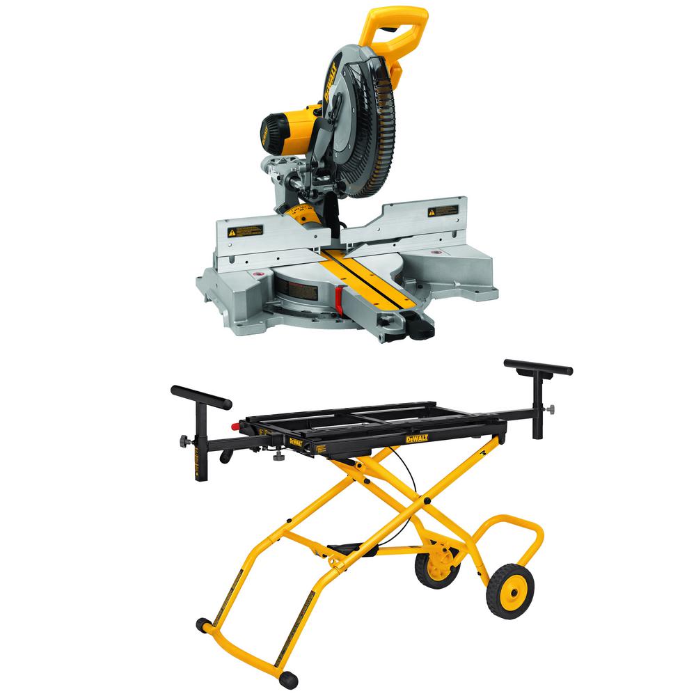 Dewalt DWS779 12" Sliding Compound Miter Saw + Dewalt Rolling Stand