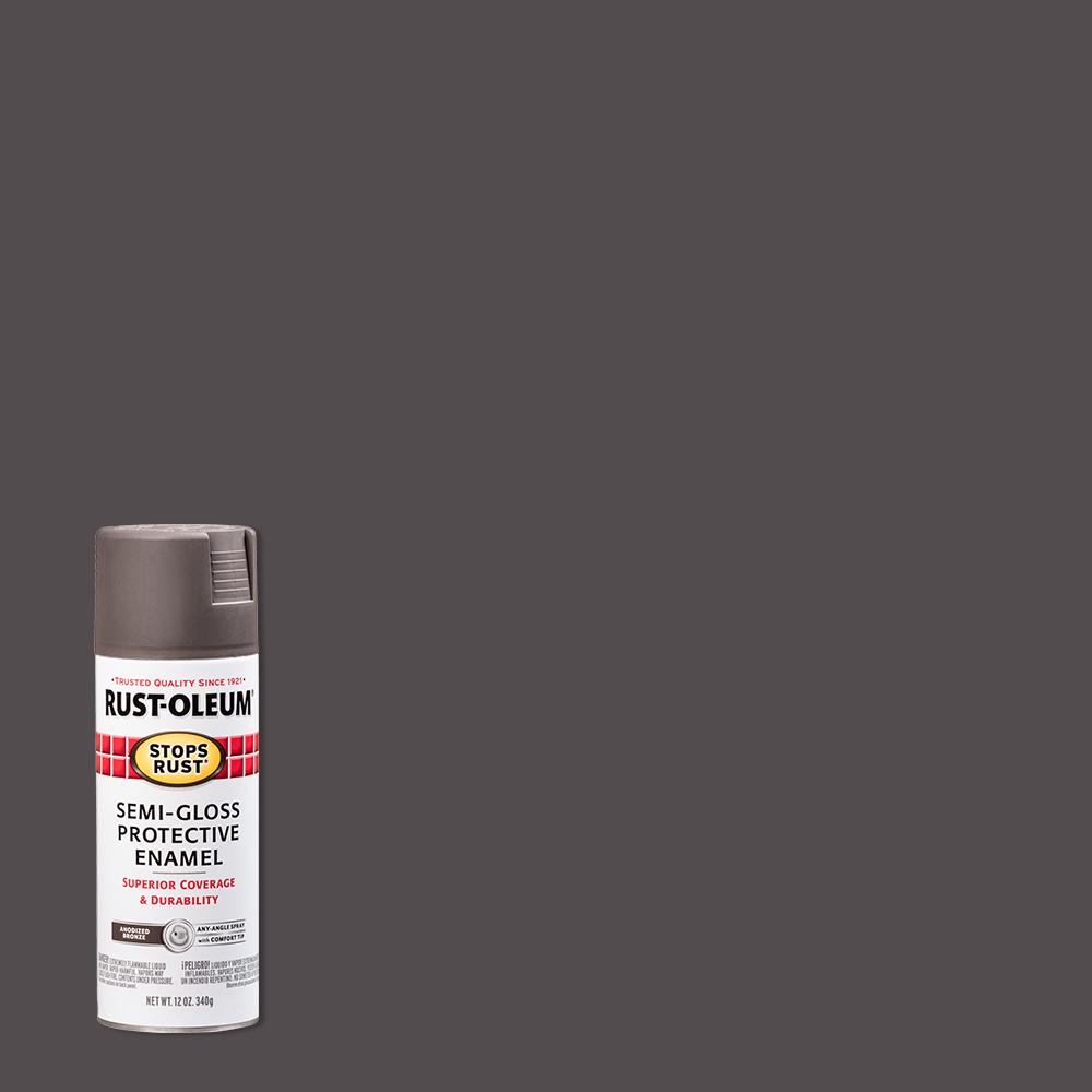 12 oz. Protective Enamel Semi-Gloss Anodized Bronze Spray Paint (6-Pack)