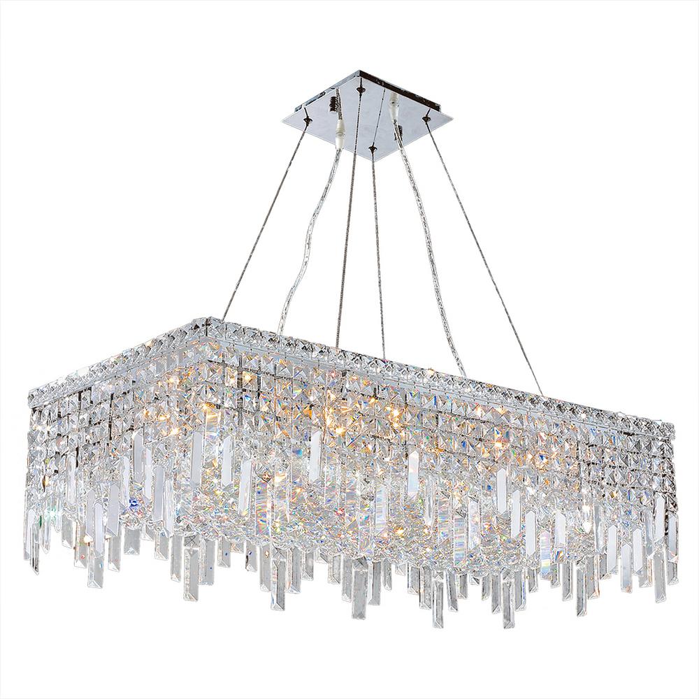 Worldwide Lighting Cascade Collection 16 Light Crystal And Chrome Chandelier W83626c32 The Home Depot