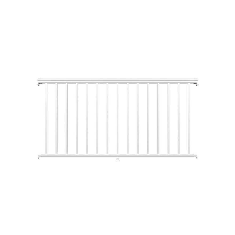 Veranda Traditional 6 ft. x 36 in. White Vinyl Stair Rail Kit with ...