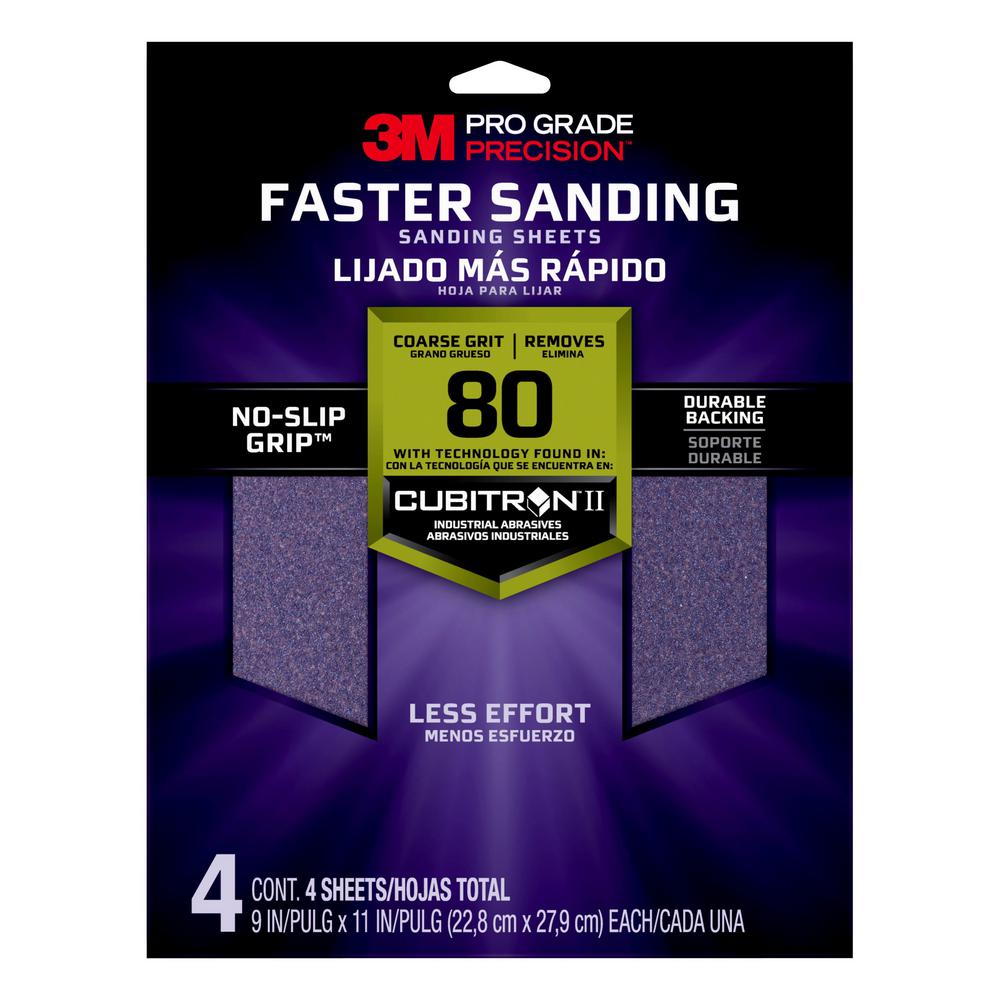 100 Sheets in 2 Unopened Packages 80 Grit Garnet Sandpaper 9/" X 11/"