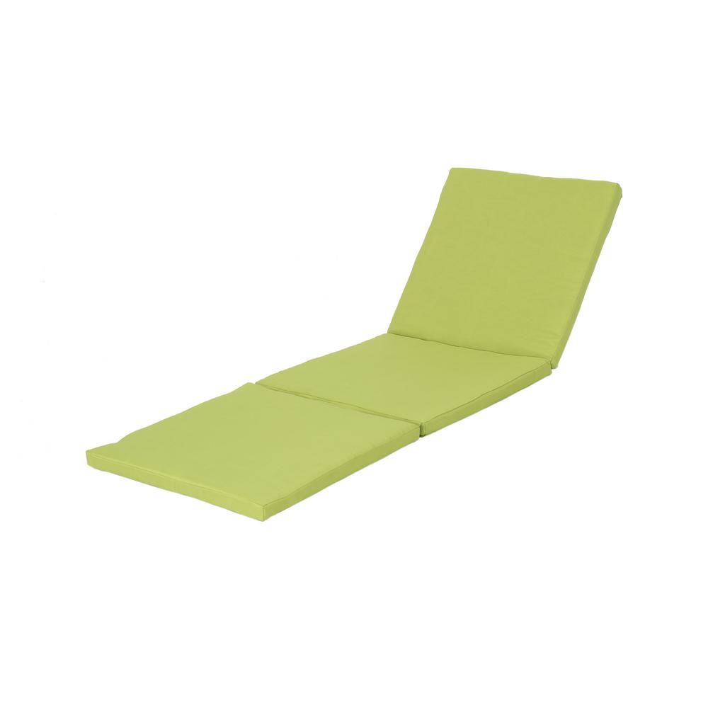 Noble House Caesar Green Outdoor Water Resistant Chaise Lounge Cushion303848 The Home Depot