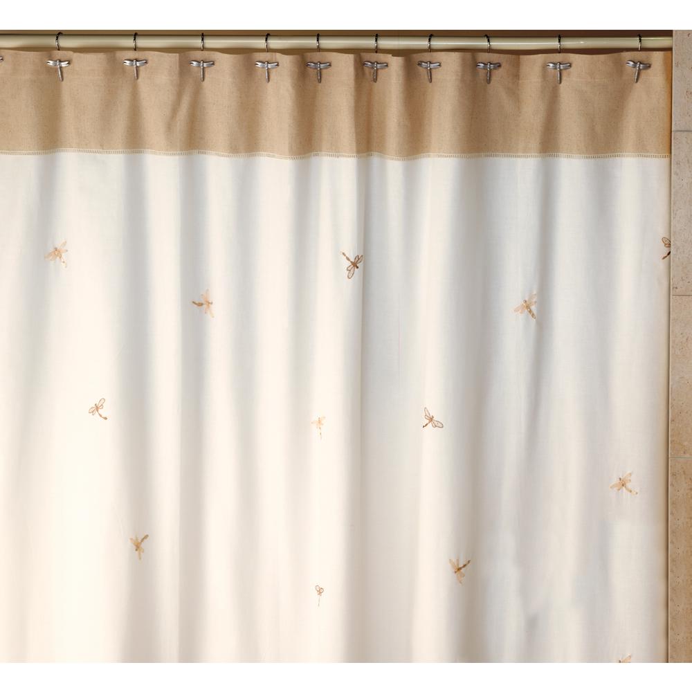 Creative Bath Dragonfly 70 inch x 72 inch Tan, Natural and Brown 100% Cotton... by Creative Bath