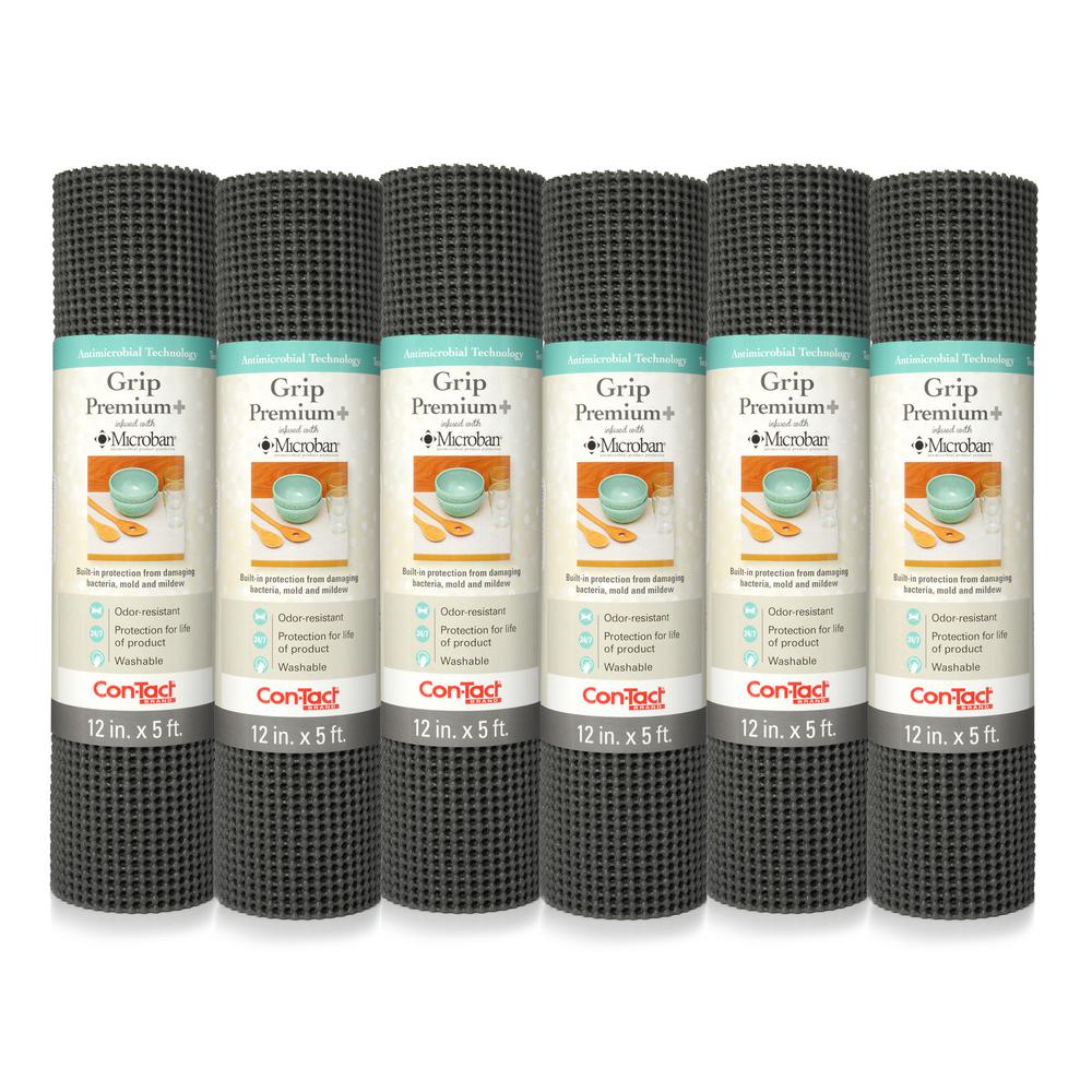 ConTact Grip Liner 12 in. x 5 ft. Gray Alloy NonAdhesive Grip Drawer