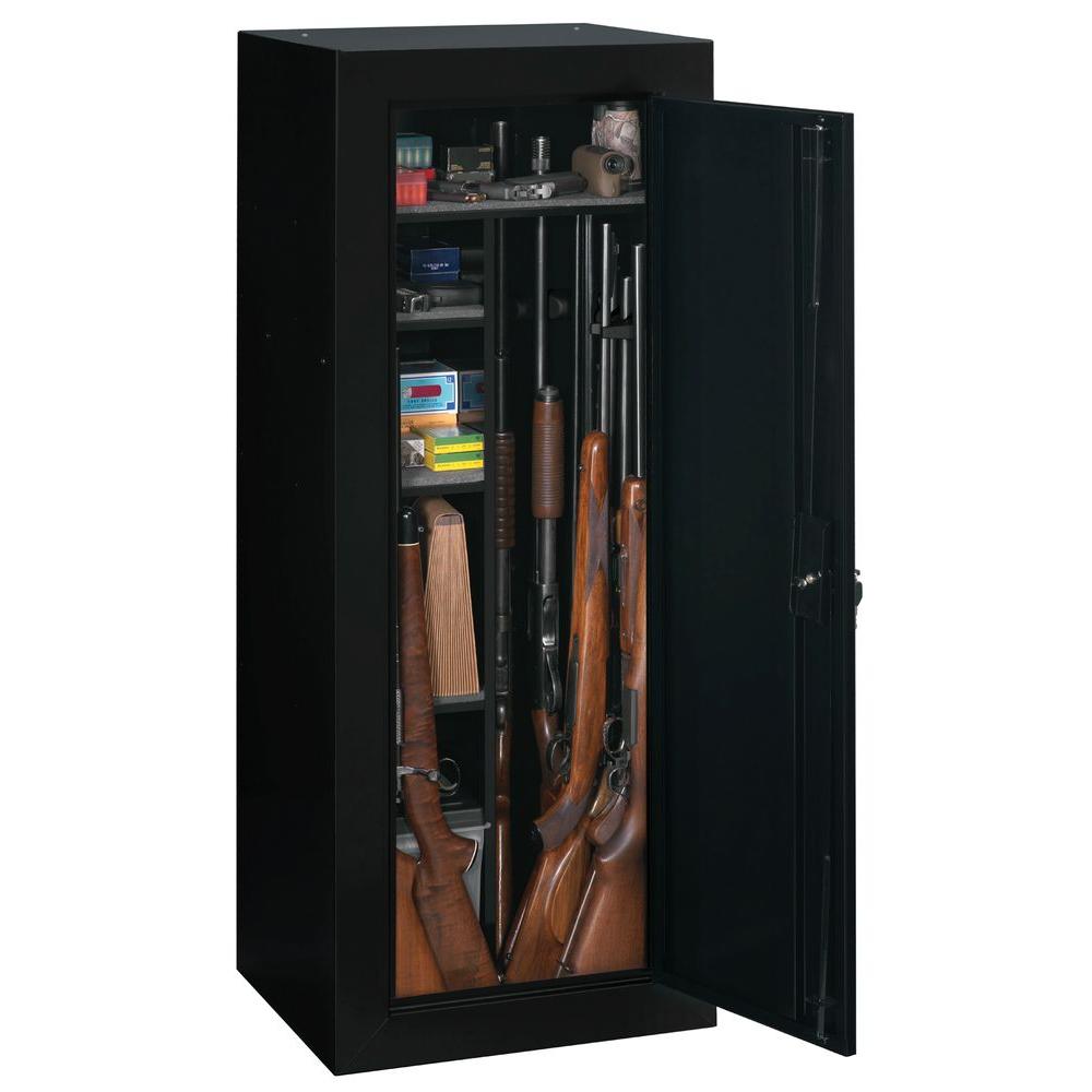 Stack On 18 Gun Key Lock Security Cabinet Black Gcb 18c Ds The