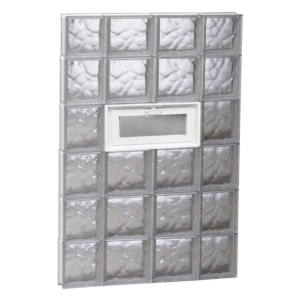 Clearly Secure 27 in. x 44.5 in. x 3.125 in. Frameless Wave Pattern