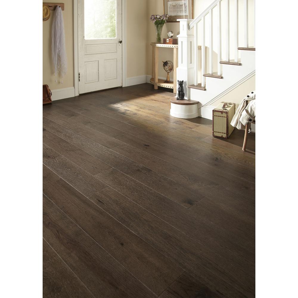 Home Legend Wire Brushed Hickory Coffee 3 8 In T X 7 1 2 In W X Varying Length Click Lock Hardwood Flooring 30 92 Sq Ft Case