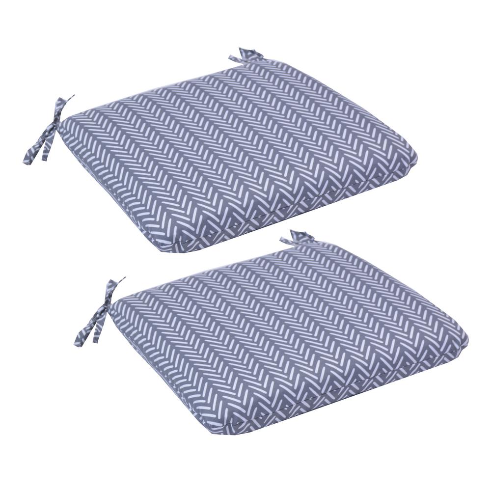 Red Cabana Stripe Trapezoid Outdoor Seat Cushion (2Pack) 734802530000 The Home Depot