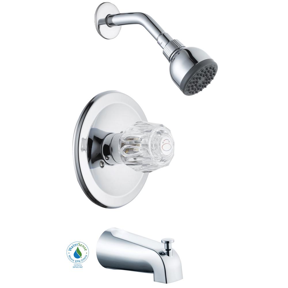 thumbnail image 2 of Glacier Bay Tub/Shower Faucet Single Handle - Acrylic Clear, Easy-Install, Repair Kit 2 of 5