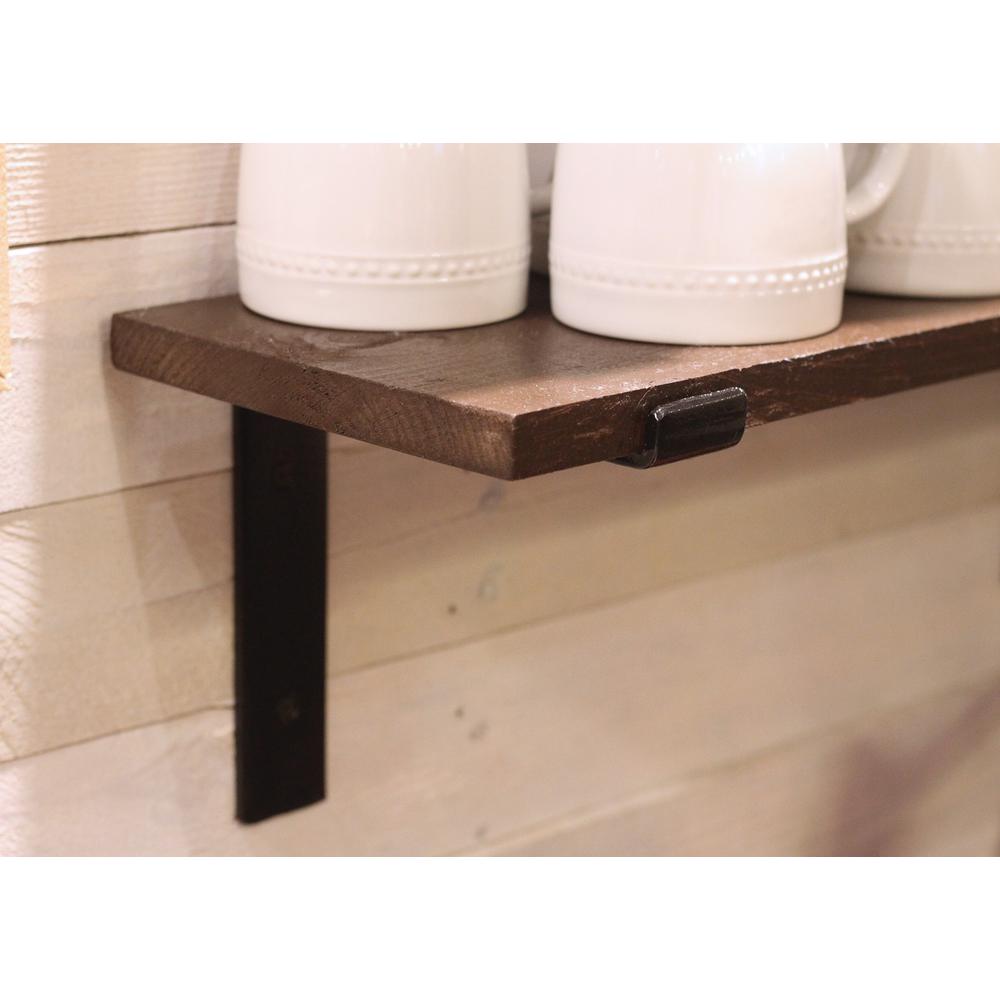 Crates Pallet 12 in Black Steel Shelf Bracket for Wood Shelving69104
