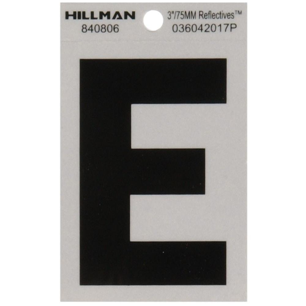 The Hillman Group 3 In. Vinyl Letter E-840806 - The Home Depot