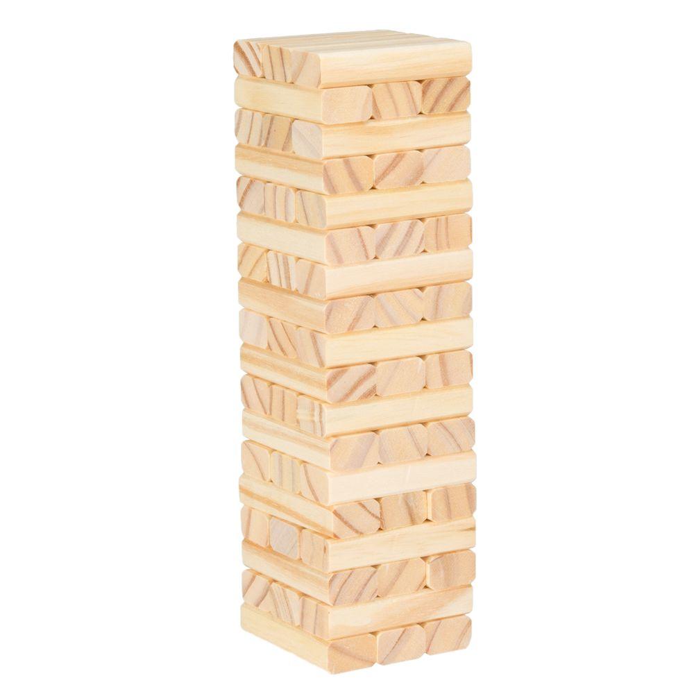 Belknap Hill Trading Post Towering Timbers 168290 The Home Depot 10 5 In Tabletop Wooden Wobble Stacking