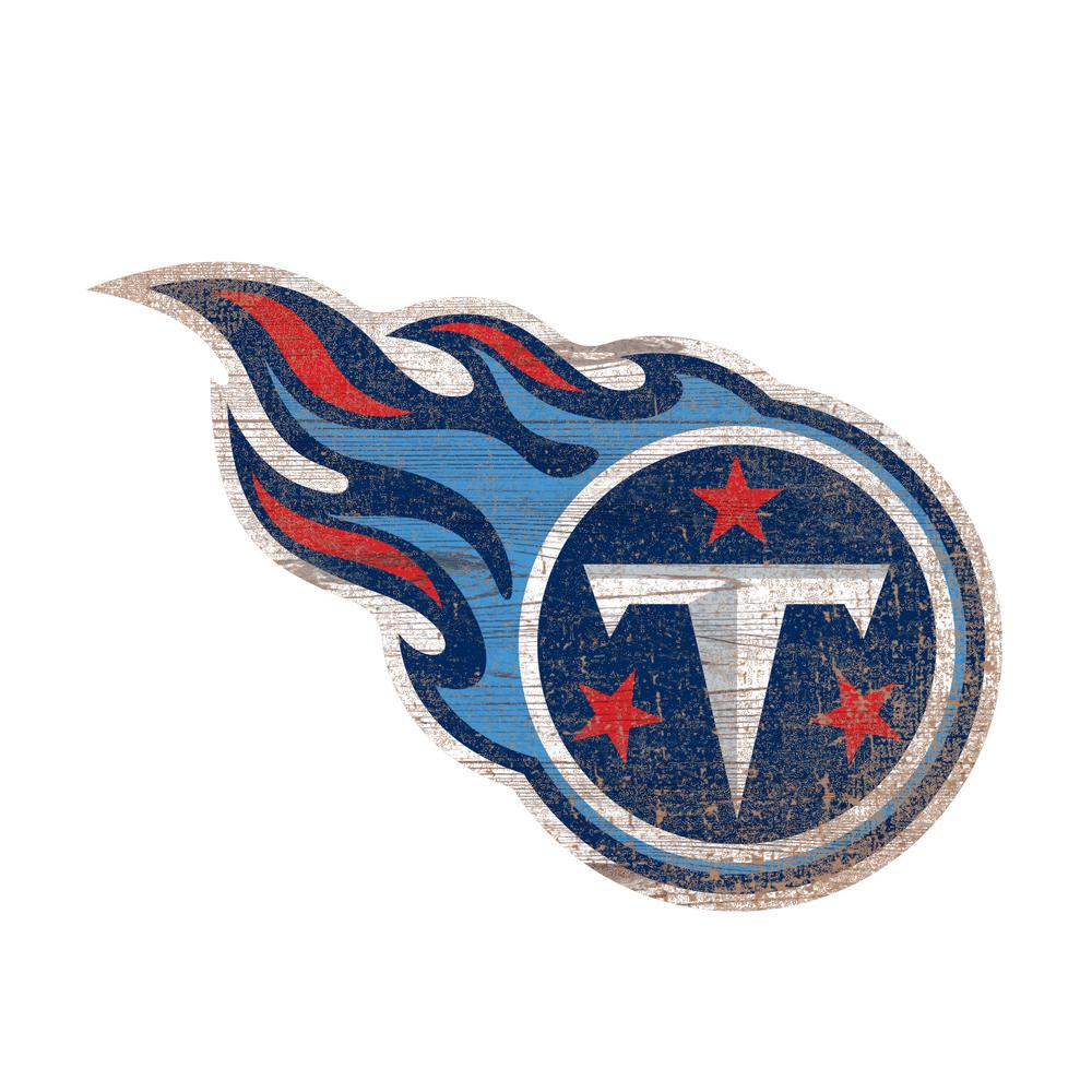 NFL Indoor Tennessee Titans Distressed Logo Cutout Wood &hellip;