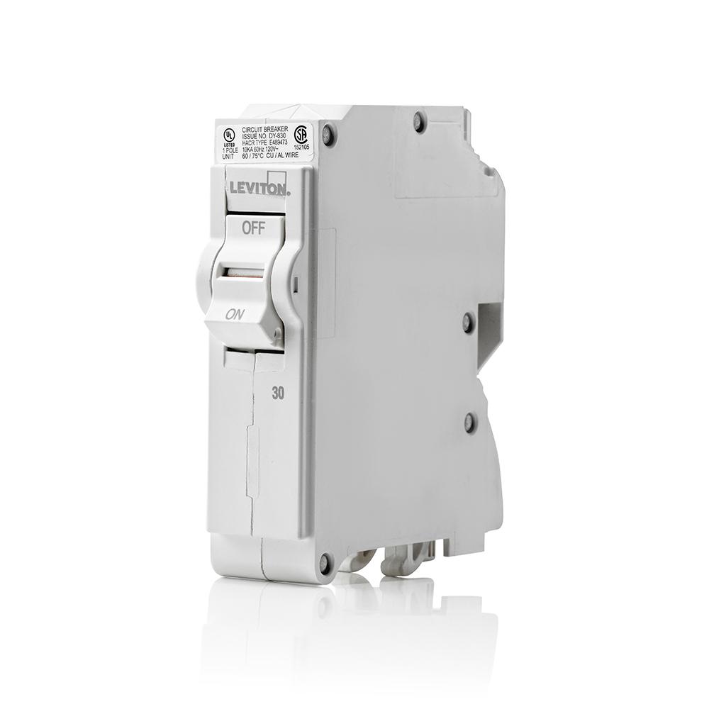 Leviton Branch Circuit Breaker, Standard 1Pole 30 Amp 120Volt