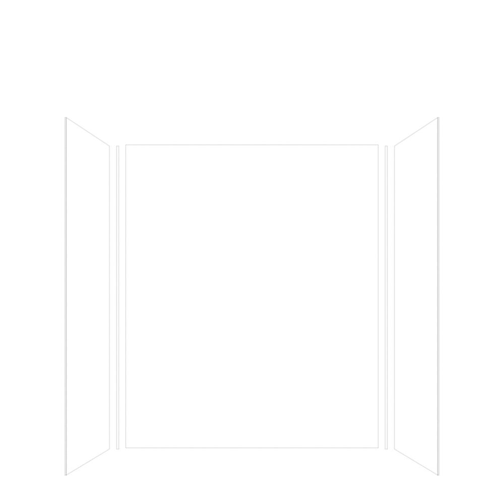 Bisque Transolid EWK603272-38 Expressions 3-Panel Shower Wall Kit 32-in L x 60-in W x 72-in H
