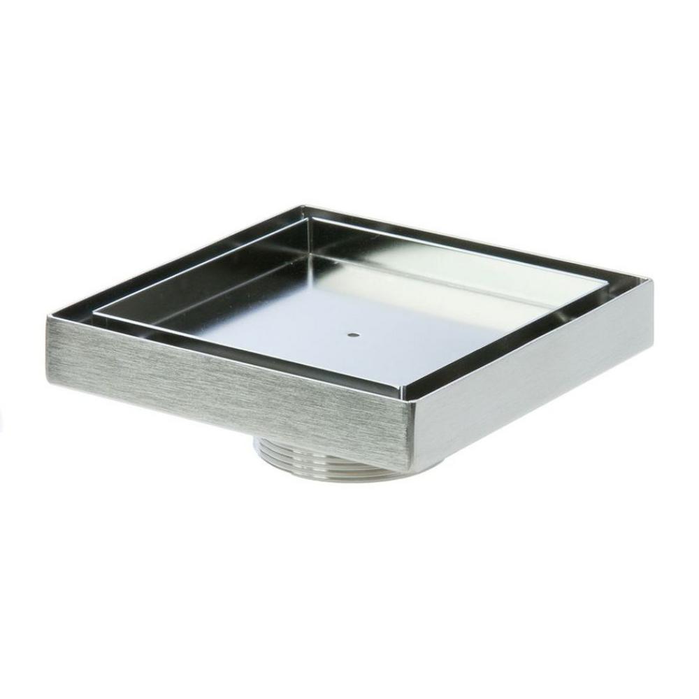 Luxe 5 In X 5 In Stainless Steel 2 In Male Npt Square Tile