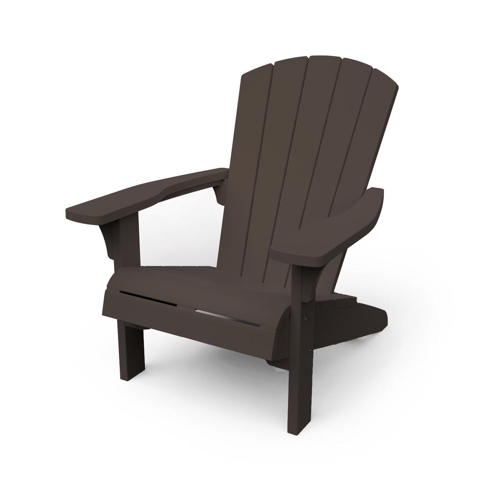 Keter Troy Brown Adirondack Chair-245988 - The Home Depot