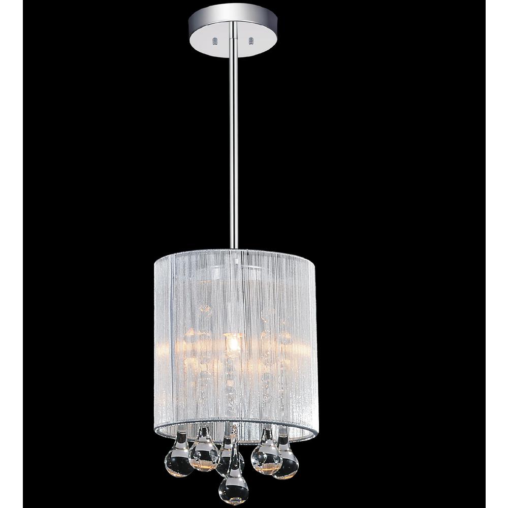 Crystal World Inc. Water Drop 1-Light Chrome Pendant-5006P6C-R (S ...