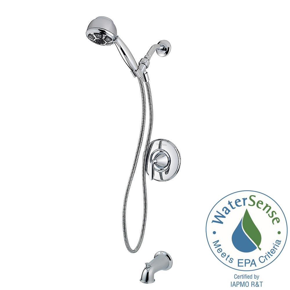 Pfister Pasadena 3Spray Hand Shower with Tub Faucet in Polished Chrome