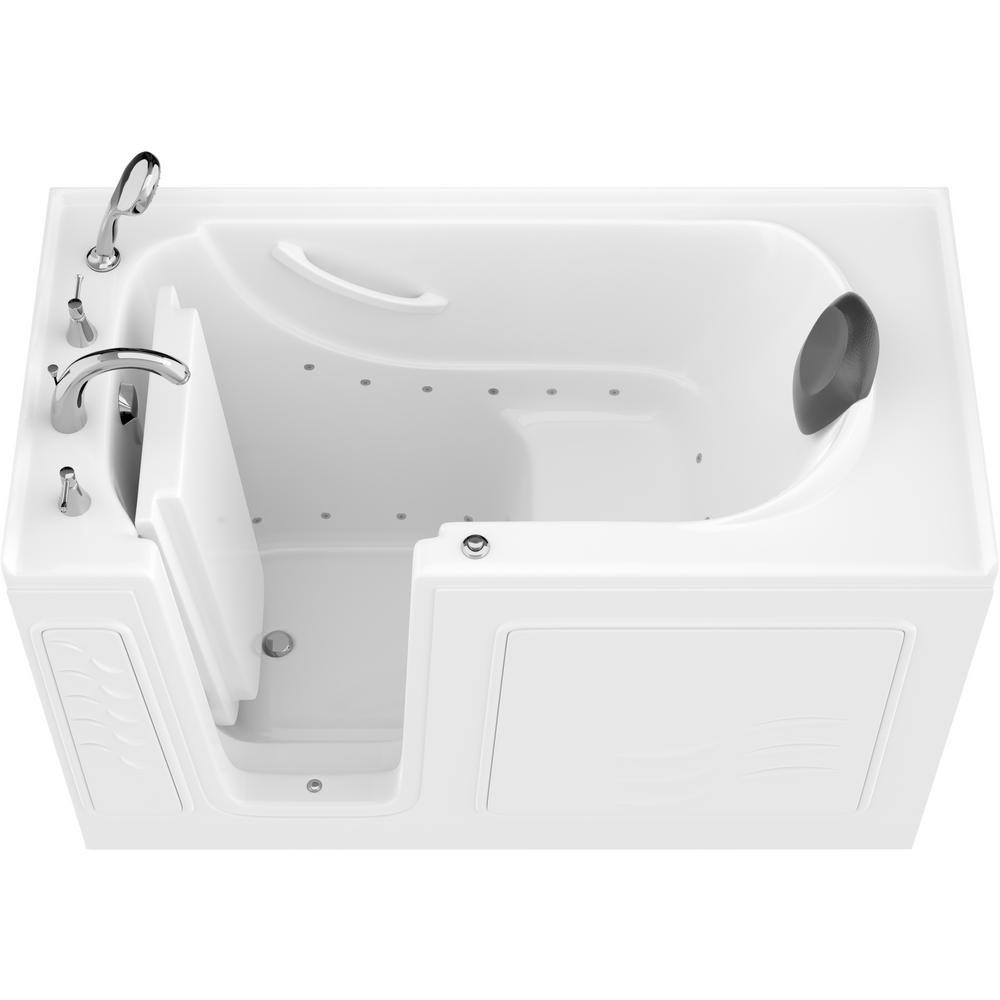 Universal Tubs Safe Premier 59 in. Left Drain Walkin Air Bathtub in