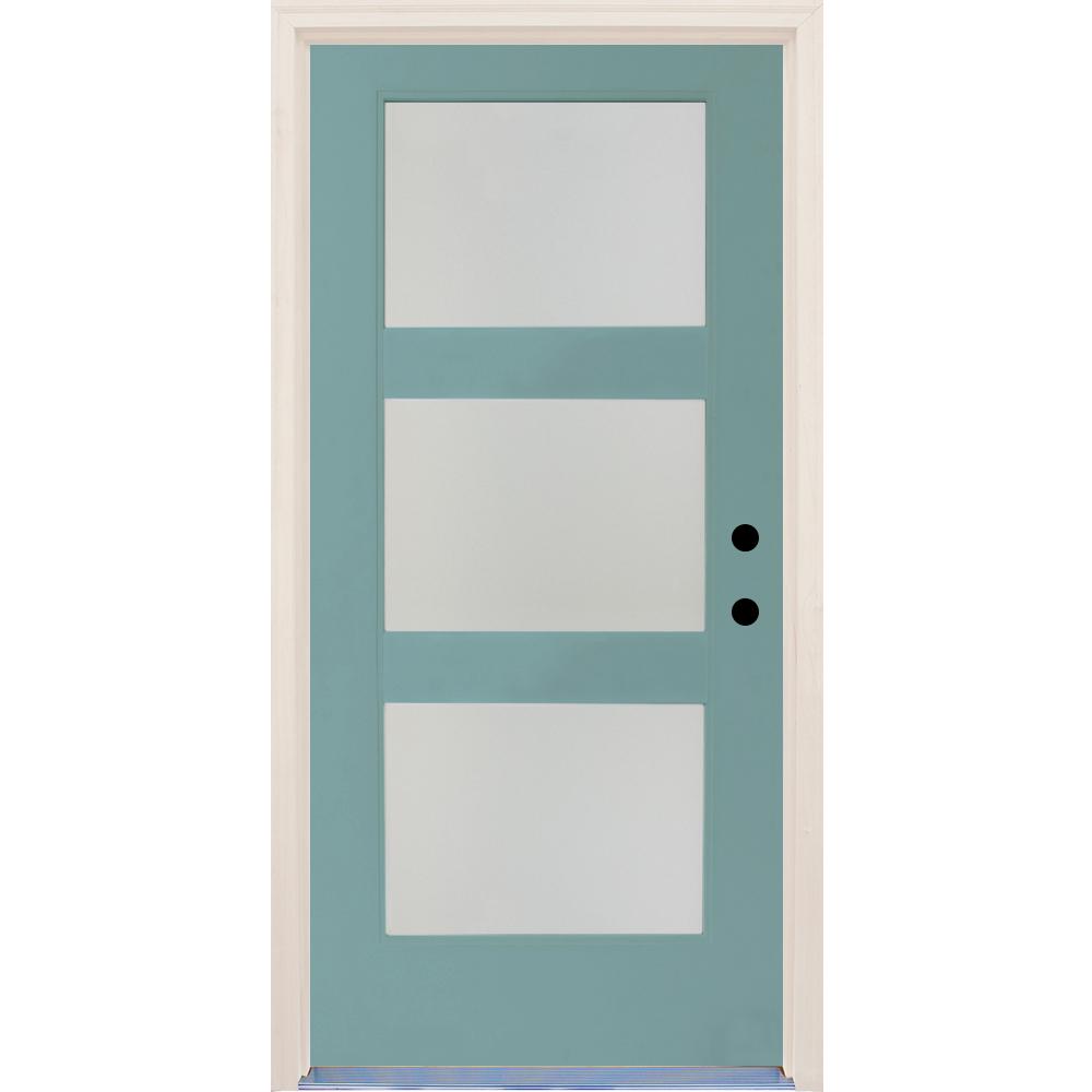 Builders Choice 36 In X 80 In Elite Surf Satin Etch Glass