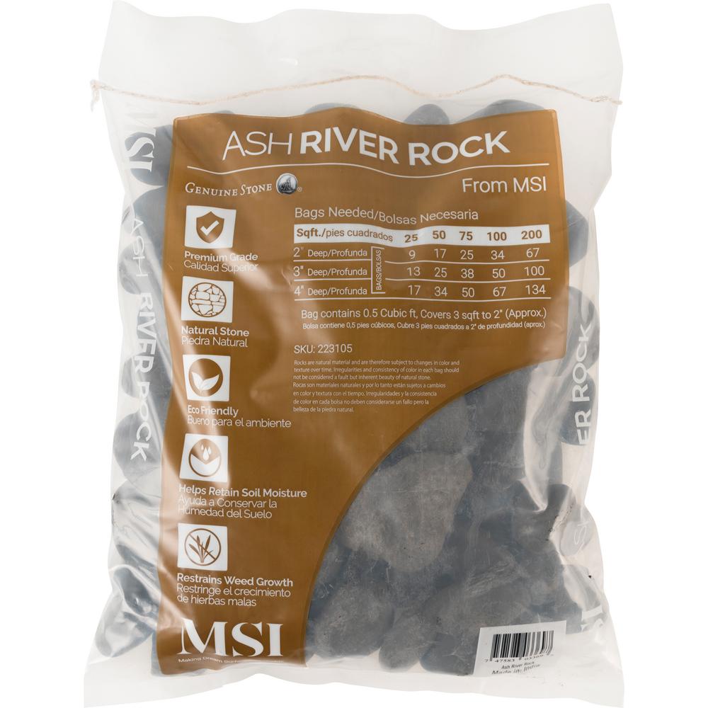 home depot river rock bags