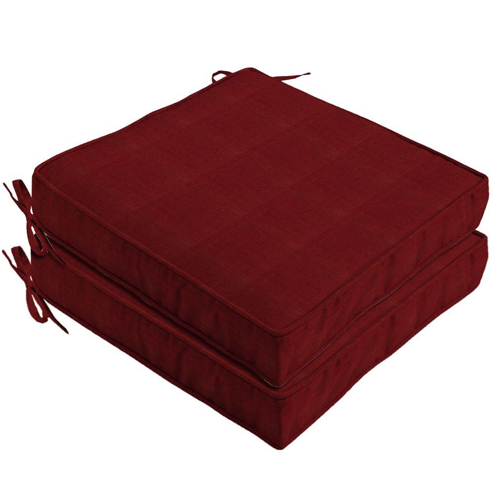 Hampton Bay Chili Outdoor Seat Cushion (2Pack)FF73412BD9D2 The