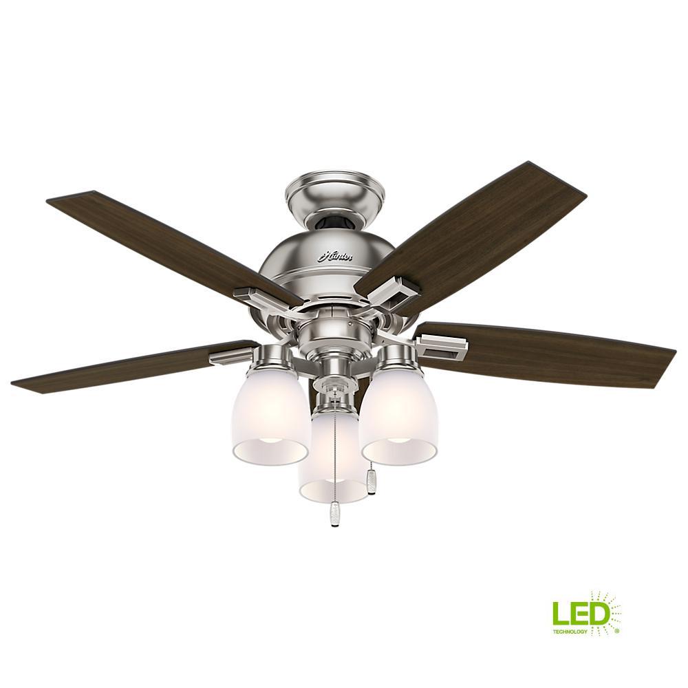 Hunter Donegan 44 In Led 3 Light Indoor Onyx Bengal Bronze Ceiling This Review Is From Donegan 44 In Led 3 Light Indoor Brushed Nickel Ceiling Fan