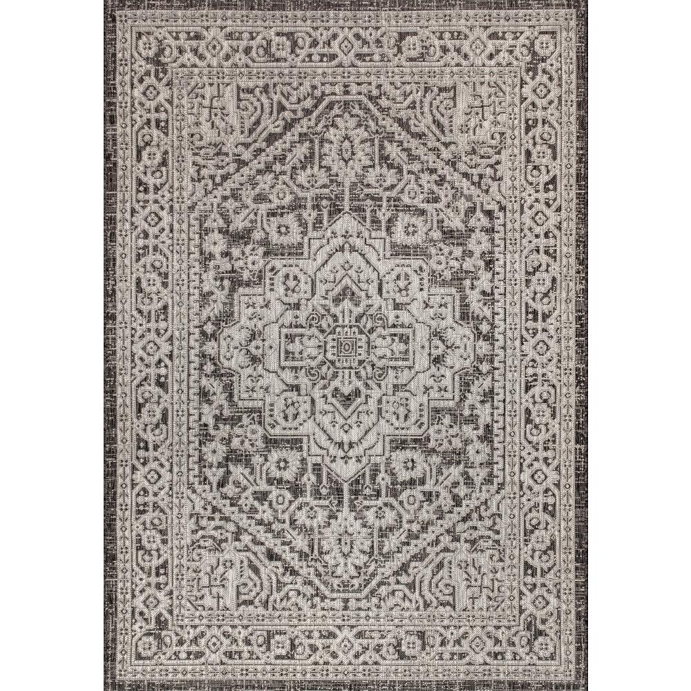 Jonathan Y Sinjuri Medallion Gray Black 7 Ft 9 In X 10