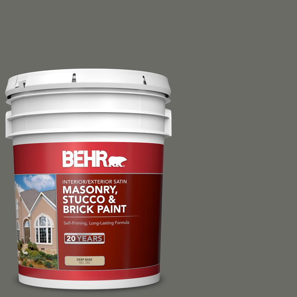 BEHR 5 gal. PPU1818 Mined Coal Satin Interior/Exterior BEHR 5 gal. PPU1818 Mined Coal Satin Interior/Exterior