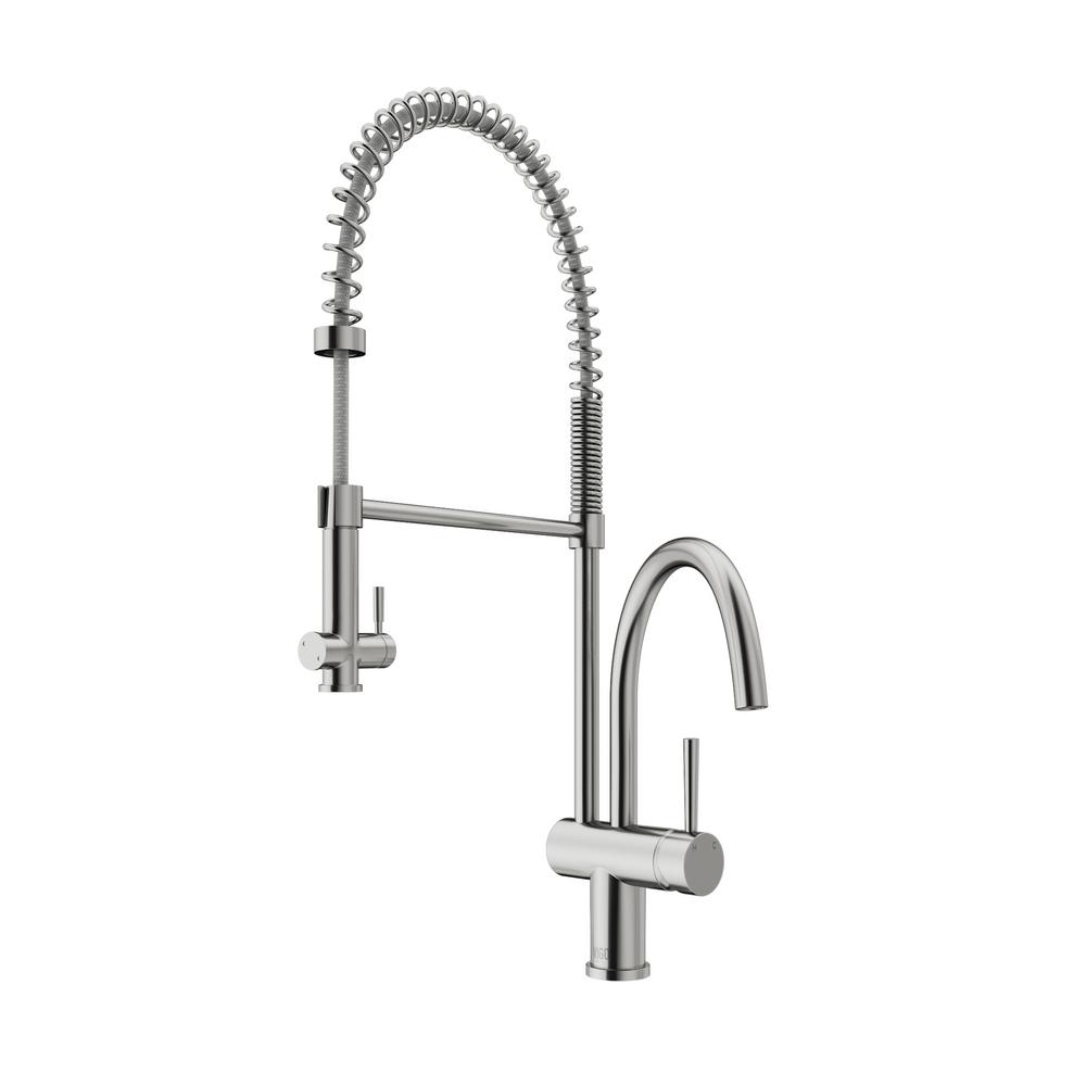 VIGO Single Handle Pull Down Sprayer Kitchen Faucet In Stainless