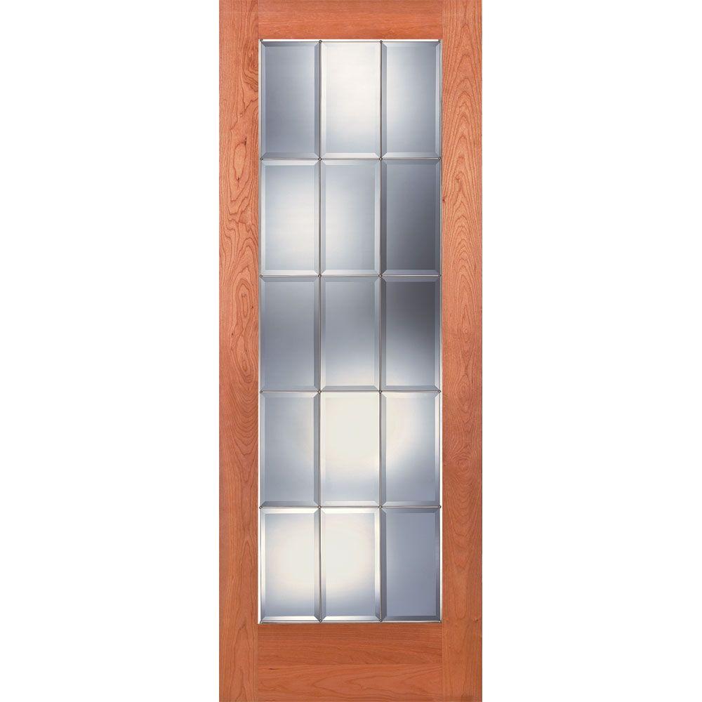 Feather River Doors 36 In X 80 15 Lite Unfinished Oak Clear Bevel Zinc Woodgrain Interior Door Slab Om15013068z375 The Home Depot - 15 Panel Bevelled Glass Interior Doors Feather River Doors 36 In X 80 15 Lite Unfinished Oak Clear Bevel Zinc Woodgrain Interior Door Slab Om15013068z375 The Home Depot - 15 Panel Bevelled Glass Interior Doors