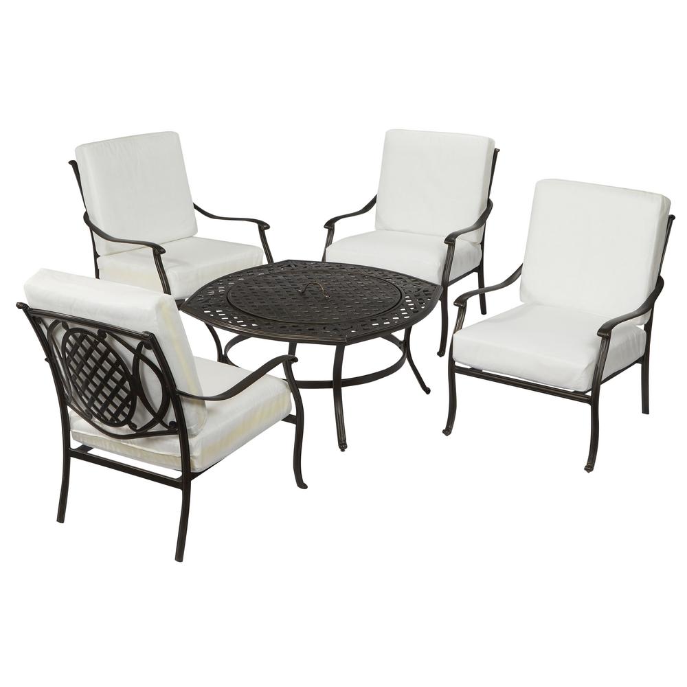 Black Fire Pit Patio Sets Outdoor Lounge Furniture The Home