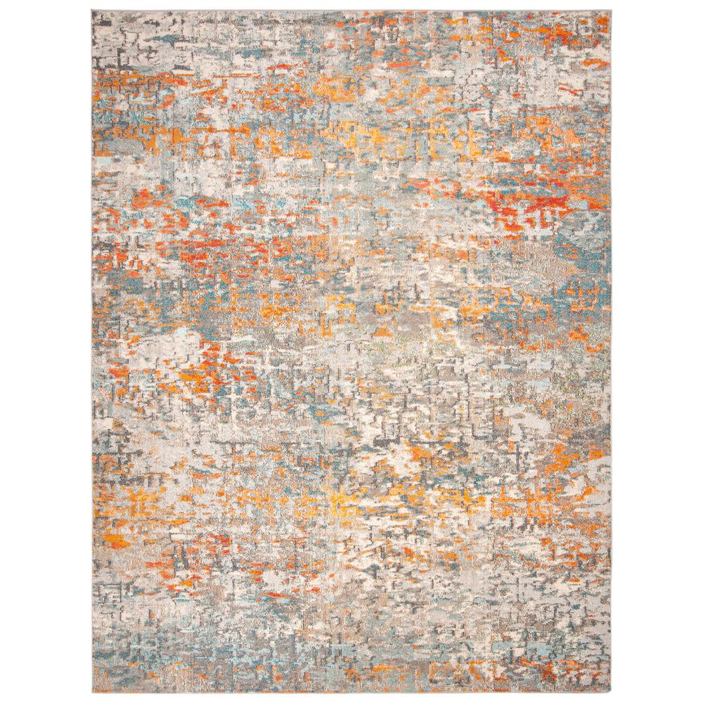 Safavieh Madison Grey/Orange 8 ft. x 10 ft. Area RugMAD460F8 The