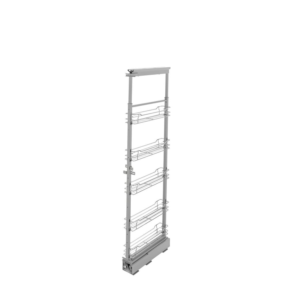 Rev A Shelf 4 1 8 In Chrome 4 Basket Pull Out Pantry With Soft