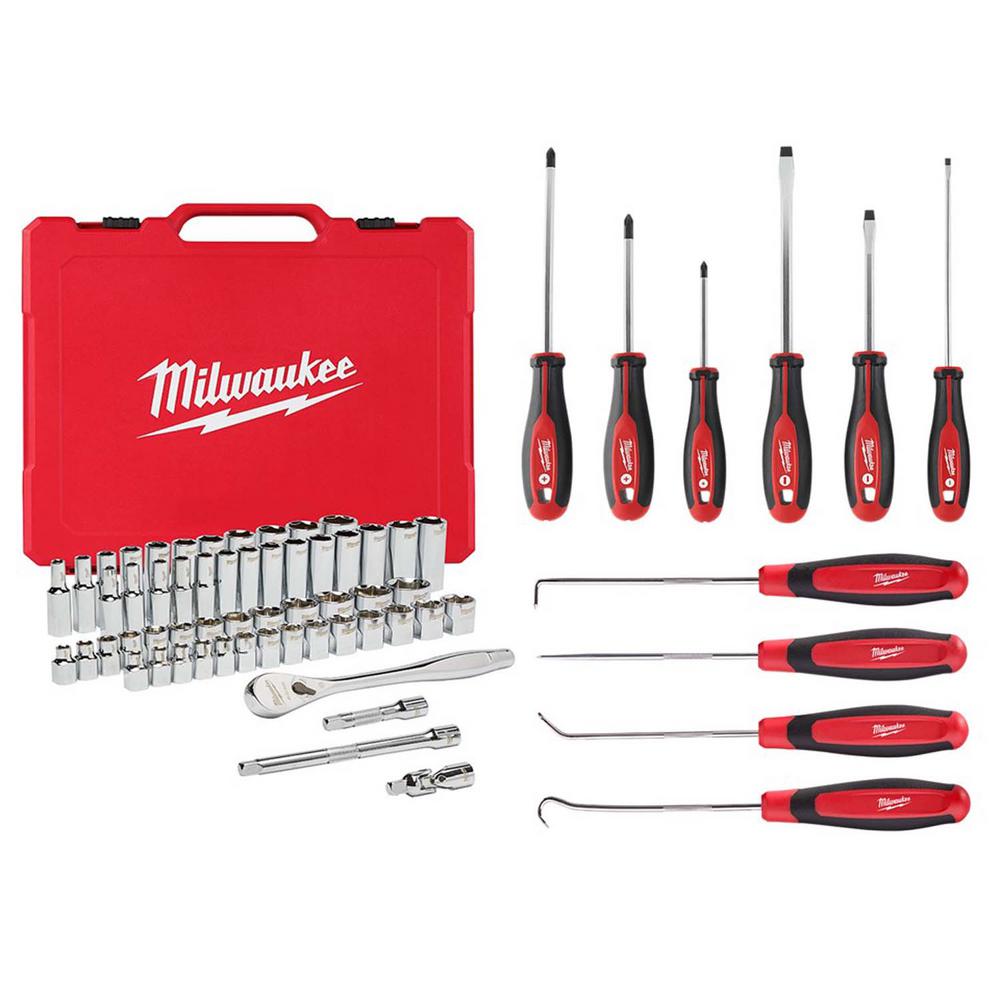 Milwaukee Mechanic Hand and Tool Set with 3/8 in. Drive SAE Metric