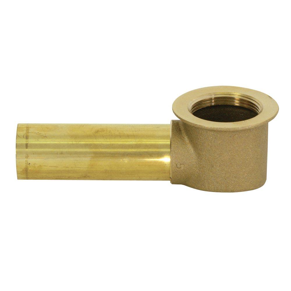 Eastman 11/2 in. Brass Waste and Overflow Shoe35237 The Home Depot