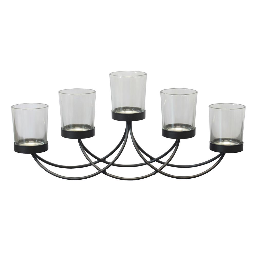 5 glass candle holder