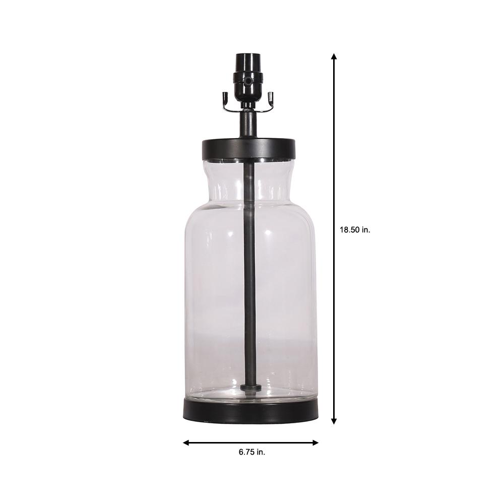 fillable glass lamp base