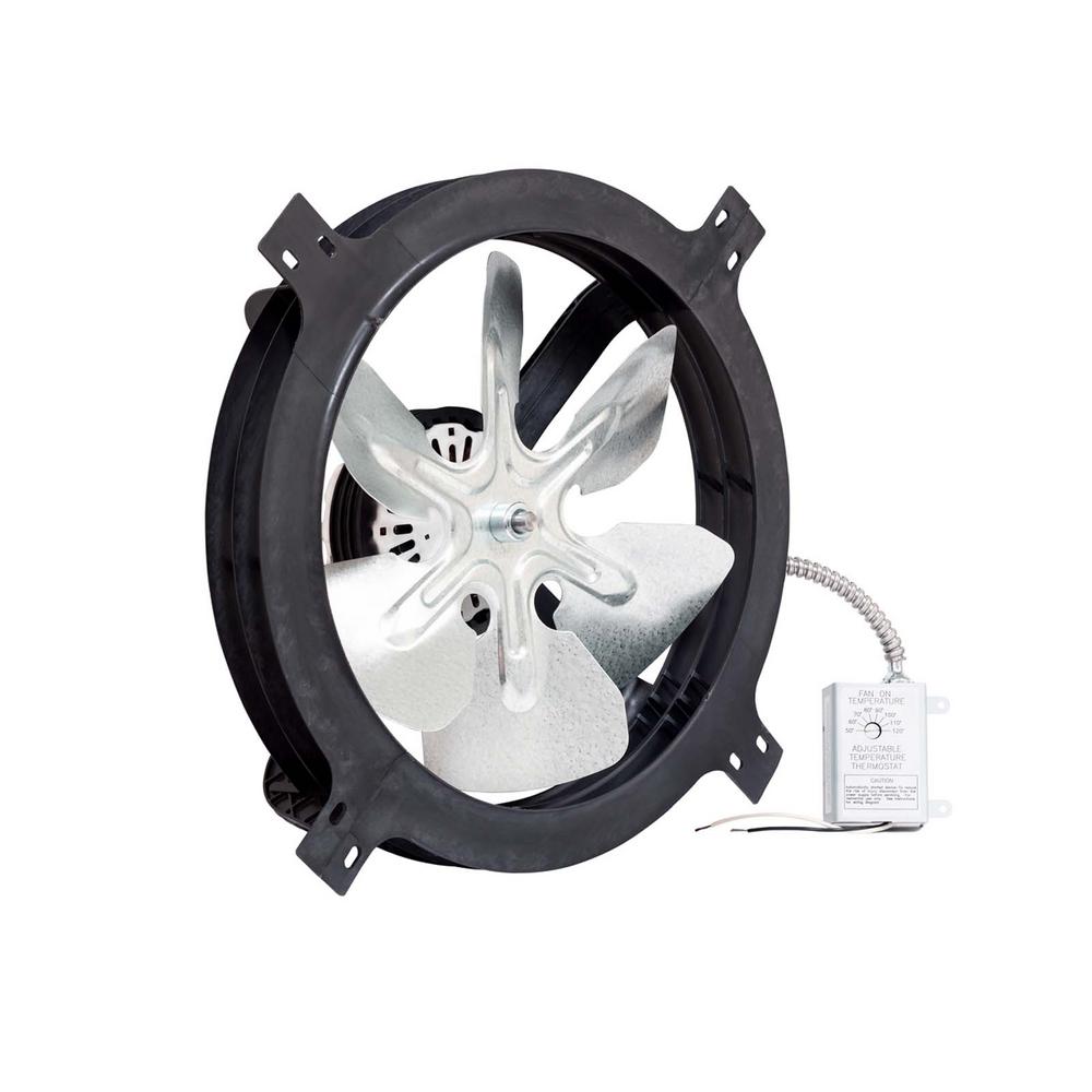 Air Vent 1320 Cfm Black Electric Powered Gable Mount Electric Attic Fan Wcgb The Home Depot
