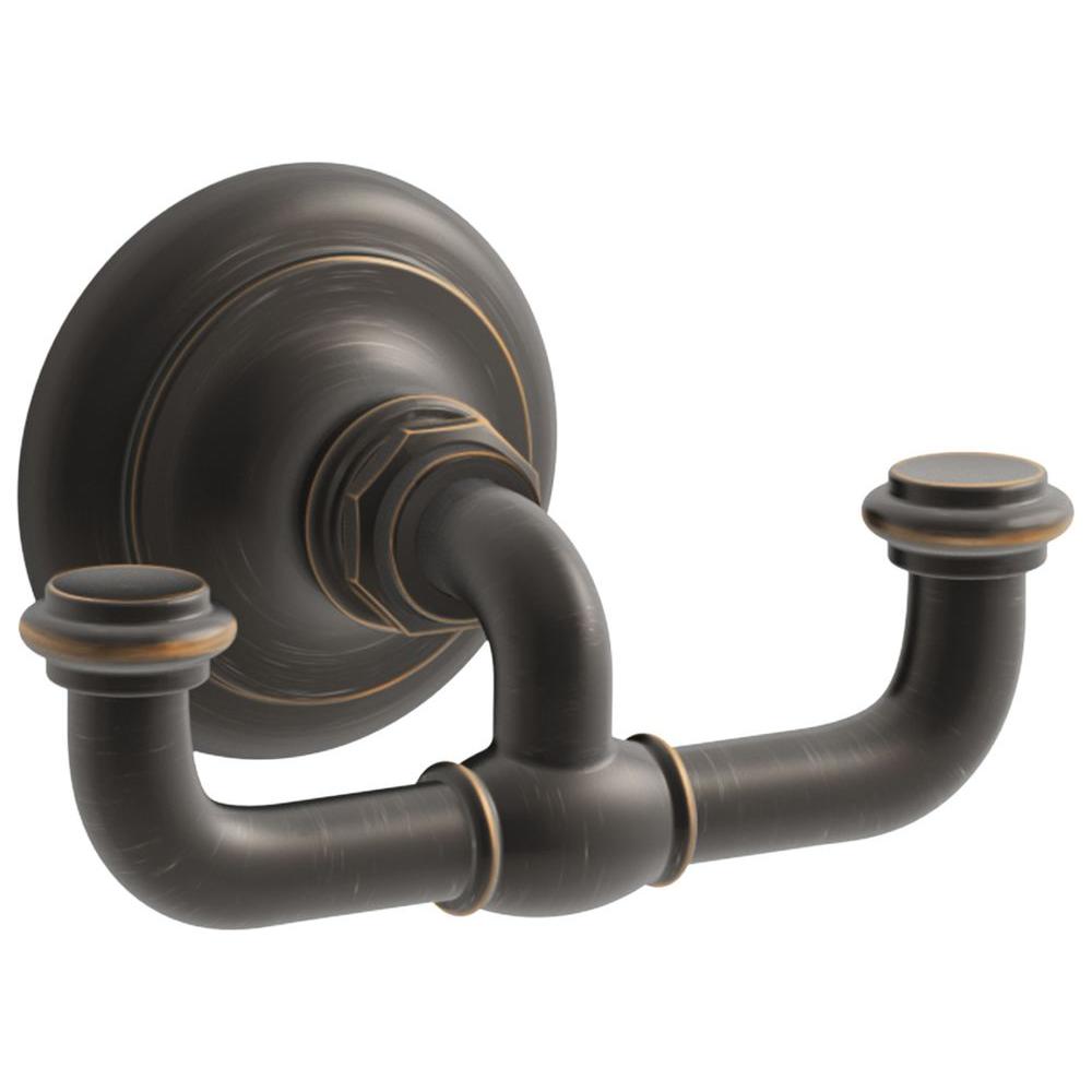 Everbilt Oil Rubbed Bronze Double Robe Hook 15706 The Home Depot   Oil Rubbed Bronze Kohler Towel Hooks K 72572 2bz 64 1000 