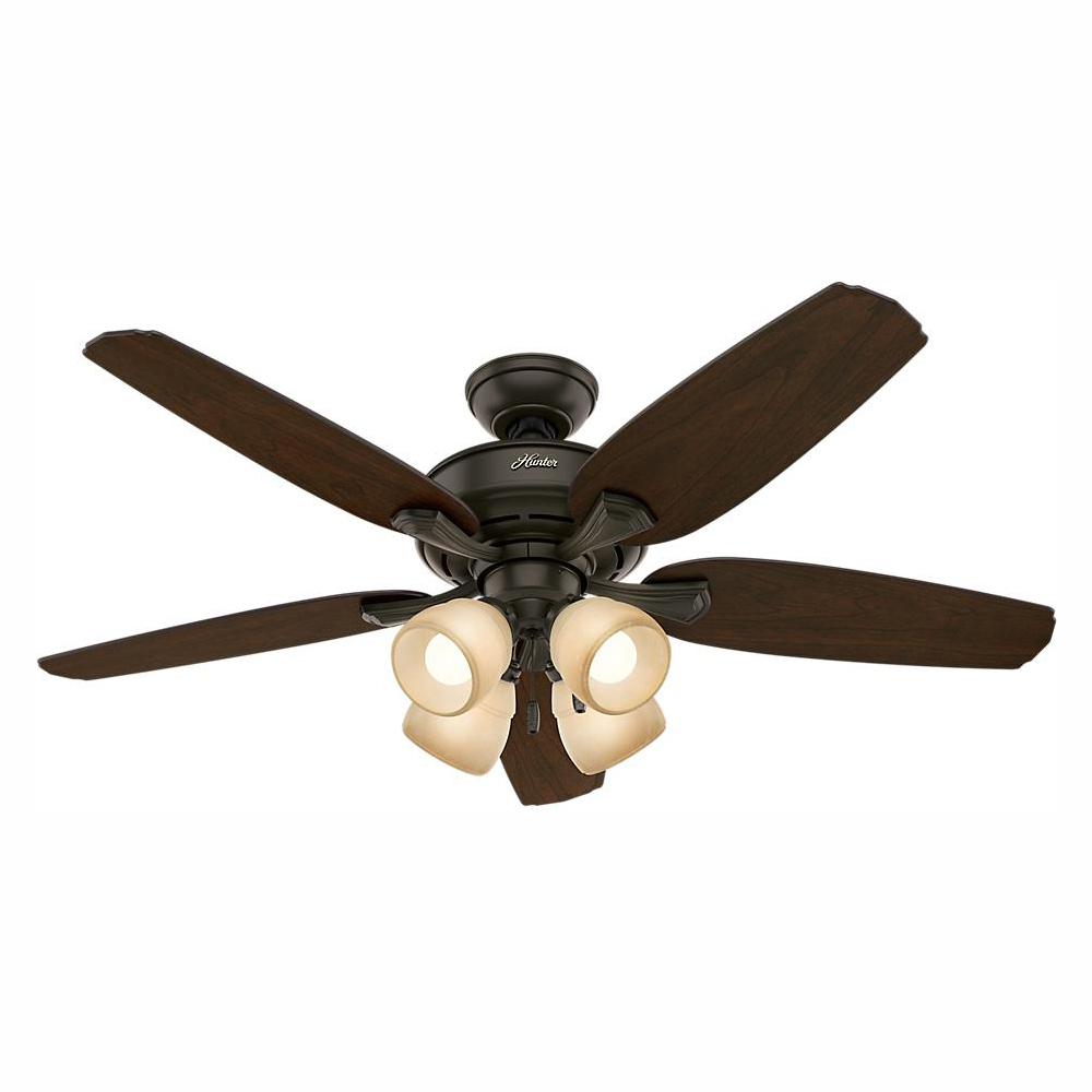 Hunter Channing 52 in. LED Indoor New Bronze Ceiling Fan with Light Kit
